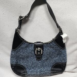 NWT Coach Handbag, Wool and Leather